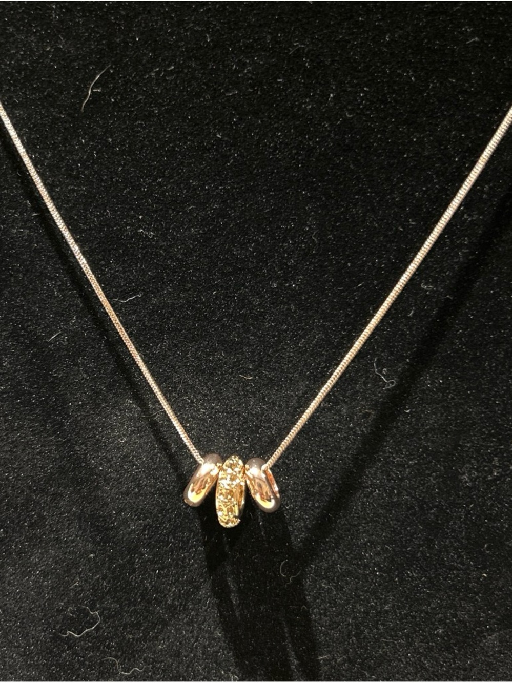 Gold Tone Trio Pendant Necklace - Women's Jewelry
